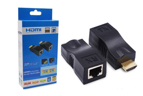 HDMI Extender TX RX Pair HDCP 1080P 4K Over CAT/6 - 30M for HDTV