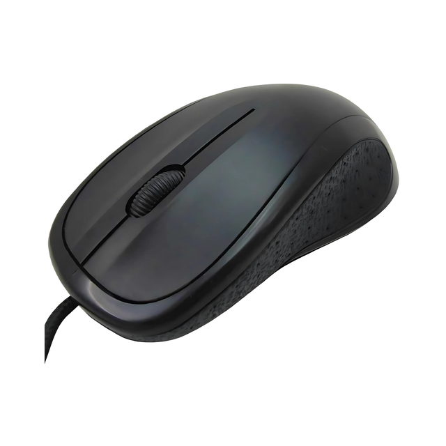 Easy2Use Rugged Optical Computer Mouse USB C Black Braided Cable