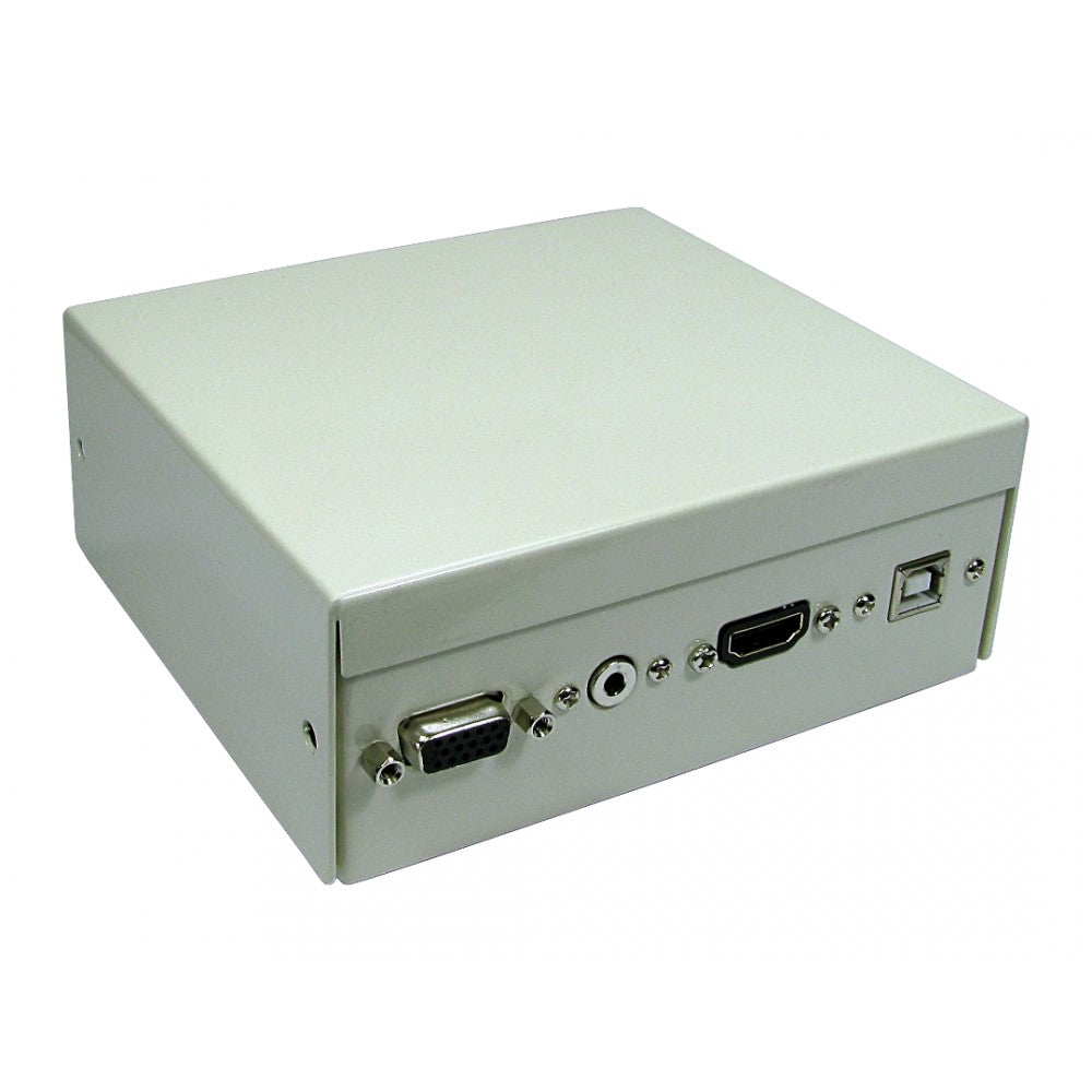 4 Port Wall Mounted Metal Box with AV Modular Couplers