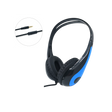 Lightweight Black/Blue Headphone braided cable microphone and 4 pole connector
