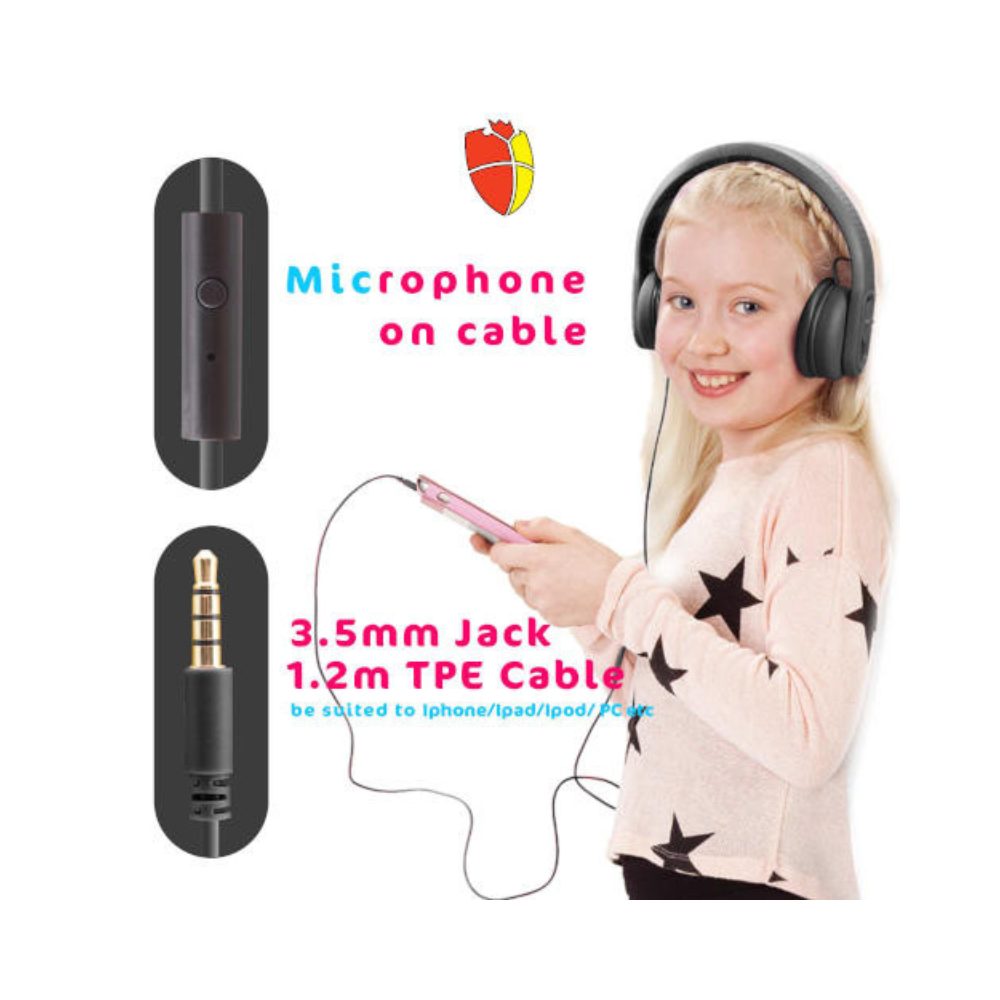 Classroom Headphone Set (24 Unbreakable, 4 Pole Black)