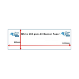 160gsm White Banner Paper - 210 x 1200mm