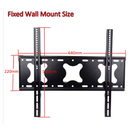 Heavy Duty  Fixed Wall Mount 42" to 65" screen,  75Kg max load