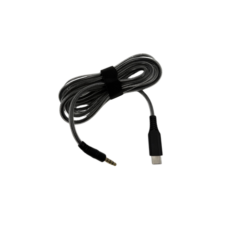 1.8m Braided Black Audio Cable with USB-C connector