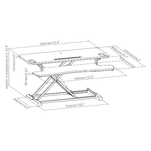 Deluxe Sit Stand Workstation