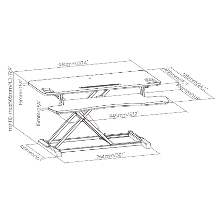 Deluxe Sit Stand Workstation