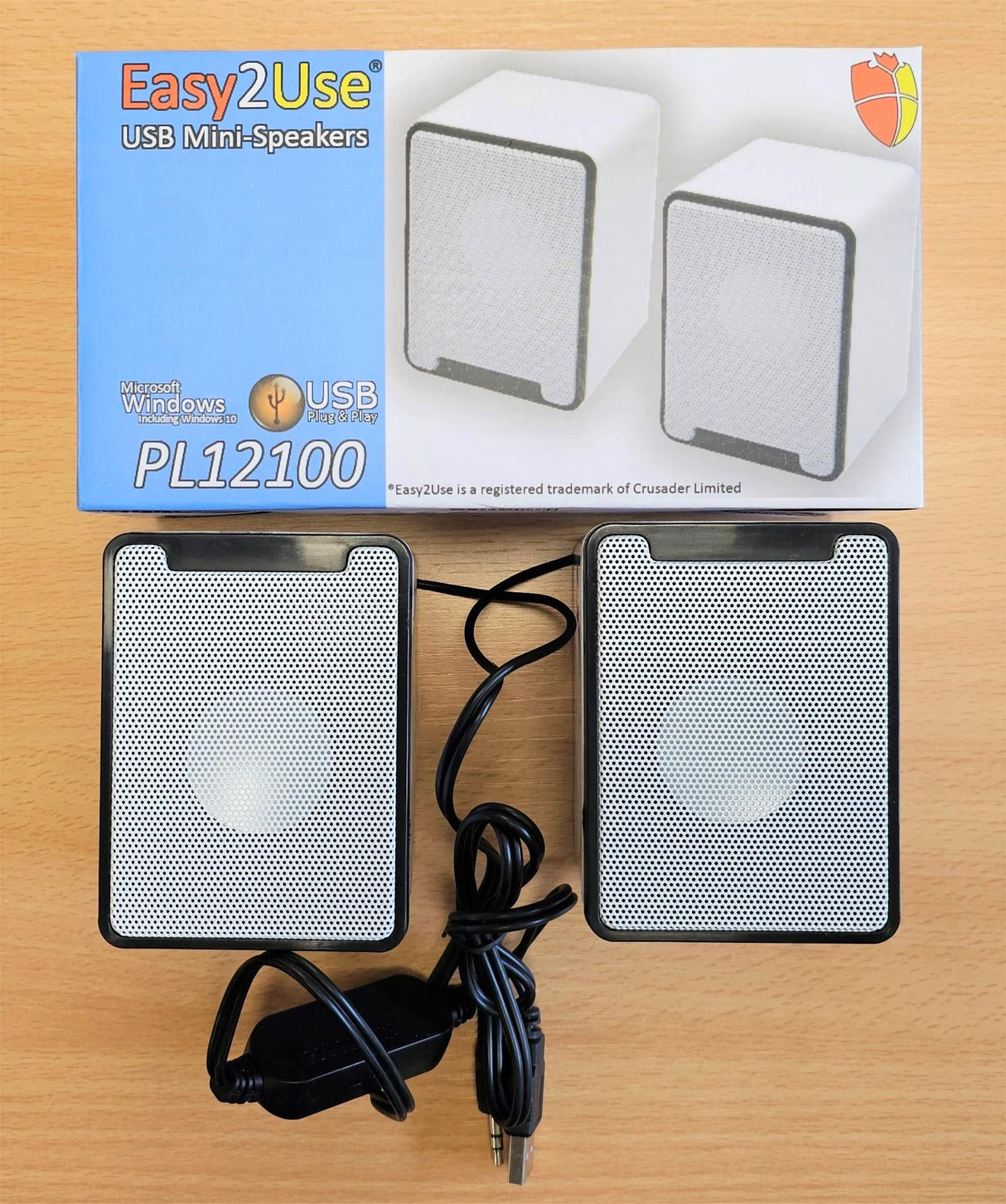 Mini USB powered 2.0CH Stereo Speakers 2 x 3W white
