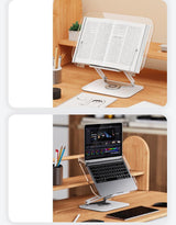 360 Rotate Folding Aluminum Alloy & Transparent Clear Acrylic Reading Stand