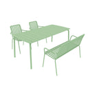 Breeze Rectangular Slatted Table with Armchair and Bench Set