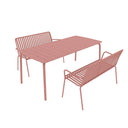Breeze Rectangular Slatted Table and Bench Set