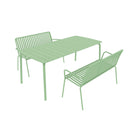 Breeze Rectangular Slatted Table and Bench Set