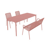 Breeze Rectangular Slatted Table with Side Chair and Bench Set