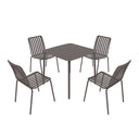 Breeze Square Slatted Table and Side Chair Set