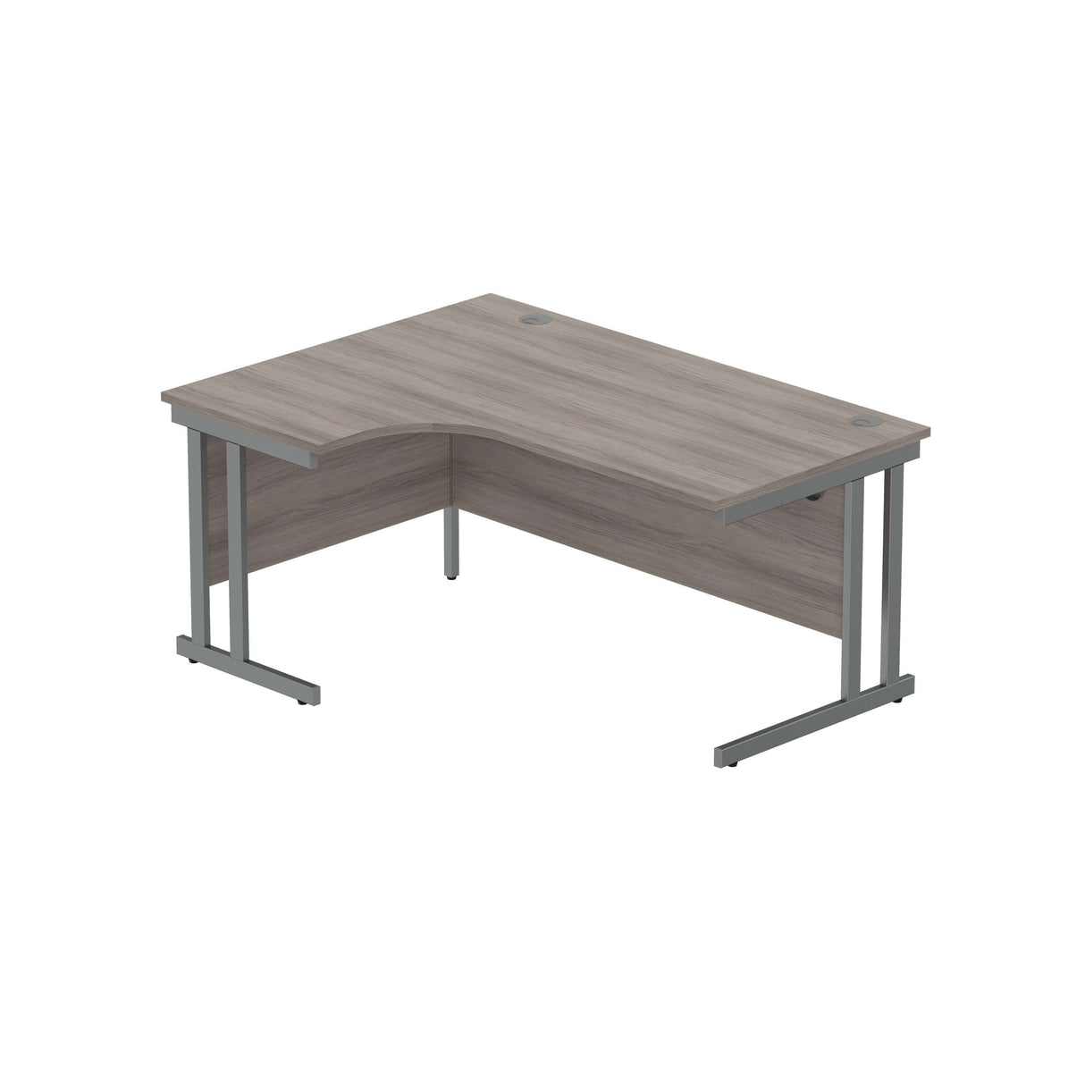 Office Left Hand Corner Desk with Steel Double Upright Cantilever Frame