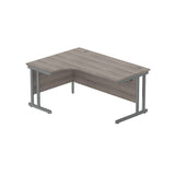 Office Left Hand Corner Desk with Steel Double Upright Cantilever Frame