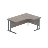 Office Right Hand Corner Desk with Steel Double Upright Cantilever Frame