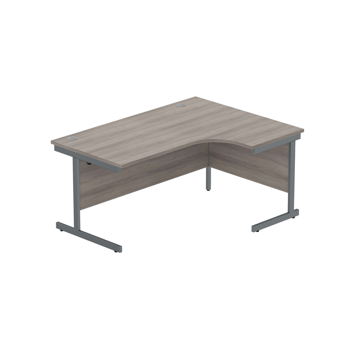 Office Right Hand Corner Desk with Steel Single Upright Cantilever Frame
