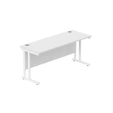 Office Rectangular Desk with Steel Double Upright Cantilever Frame  1600 - 1800