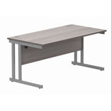 Office Rectangular Desk with Steel Double Upright Cantilever Frame  1600 - 1800