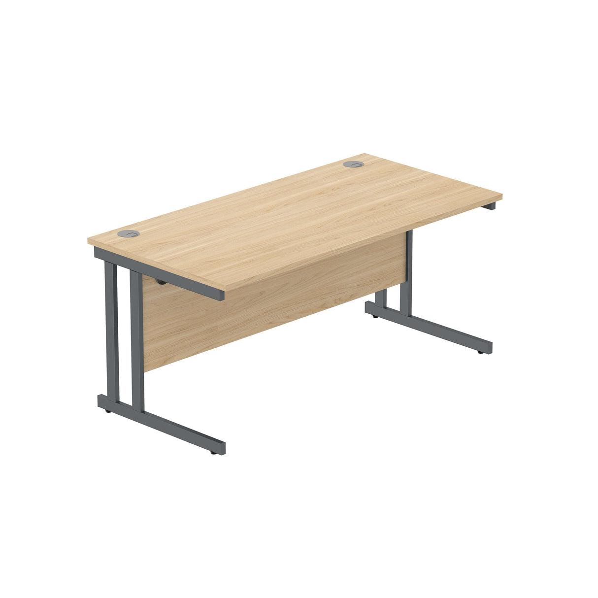Office Rectangular Desk with Steel Double Upright Cantilever Frame  1600 - 1800