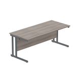 Office Rectangular Desk with Steel Double Upright Cantilever Frame  1600 - 1800