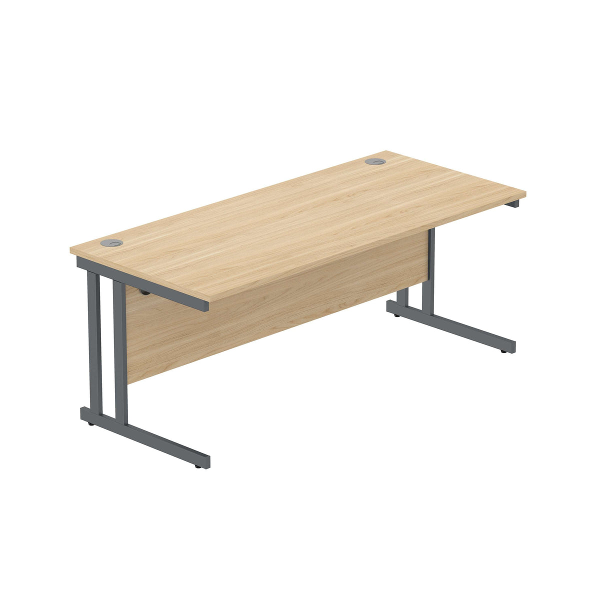 Office Rectangular Desk with Steel Double Upright Cantilever Frame  1600 - 1800