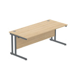 Office Rectangular Desk with Steel Double Upright Cantilever Frame  1600 - 1800