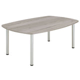 Core Pole Leg Barrel Shaped Meeting Table