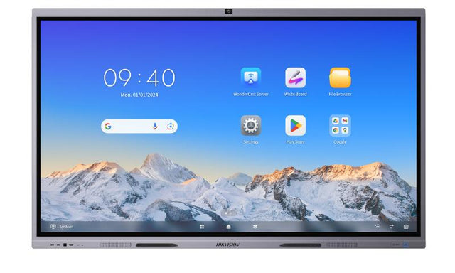 Hikvision 98"Ultra Series 4K Ai Camera & Mic Android 14 Google EDLA Certified Interactive Display