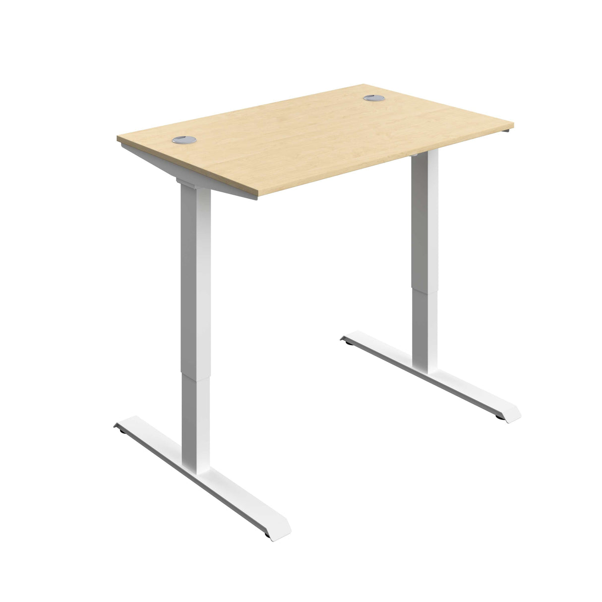 Economy Single Motor Sit Stand Desk  | 1200 X 800 | Maple/White