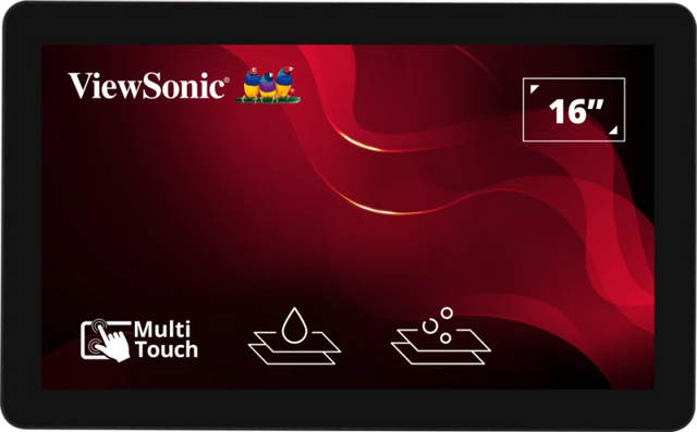ViewSonic XF1630 15.6" Open Frame Touch Monitor for 24/7 Operation