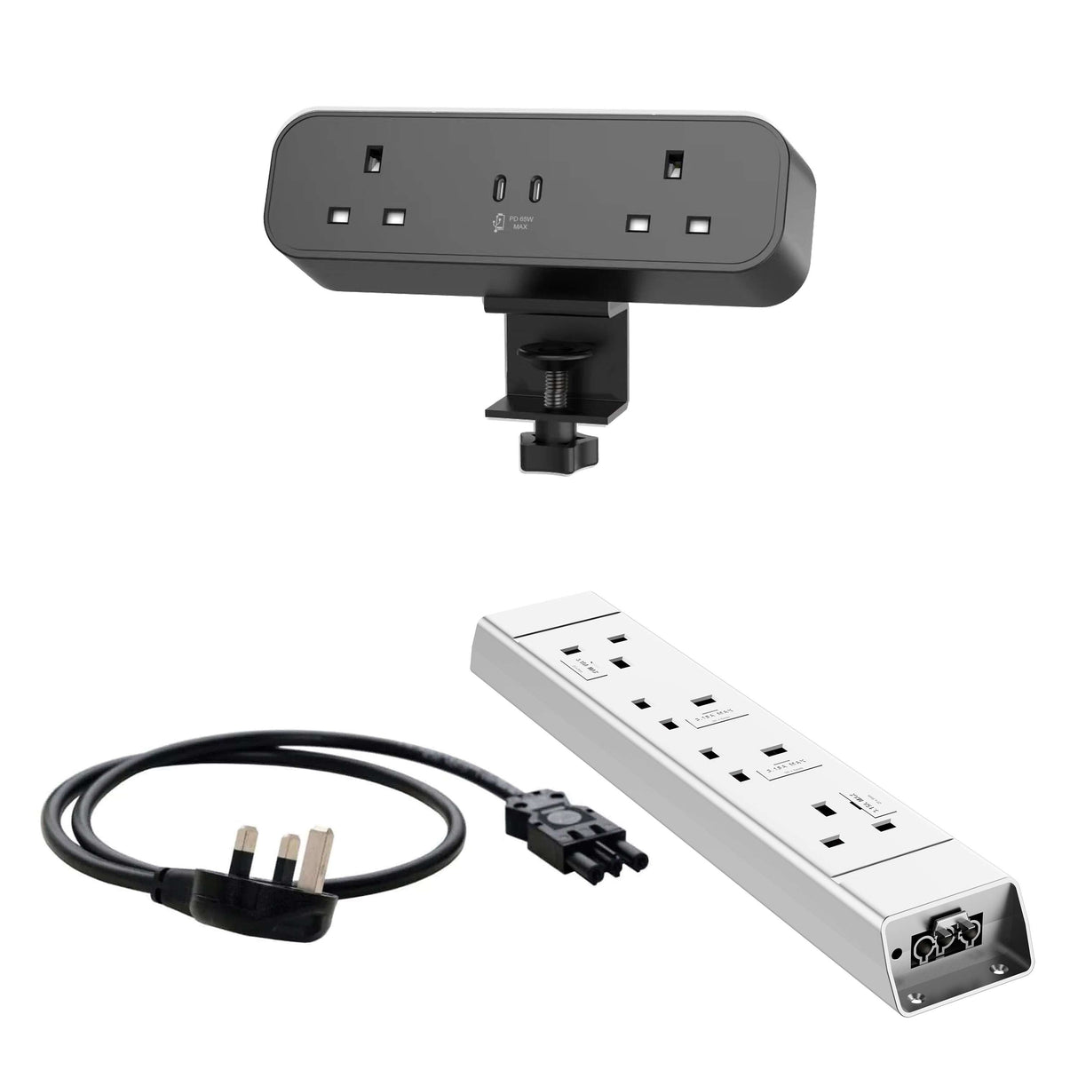 Malmo On Desk Power Bundle Black