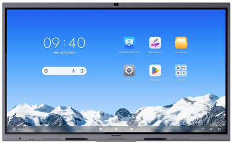 Hikvision 75" Ultra Plus 4K Ai Camera & Mic Android 14 EDLA Interactive Display