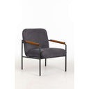 Settle Reception Chair with Wooden Arm Pads