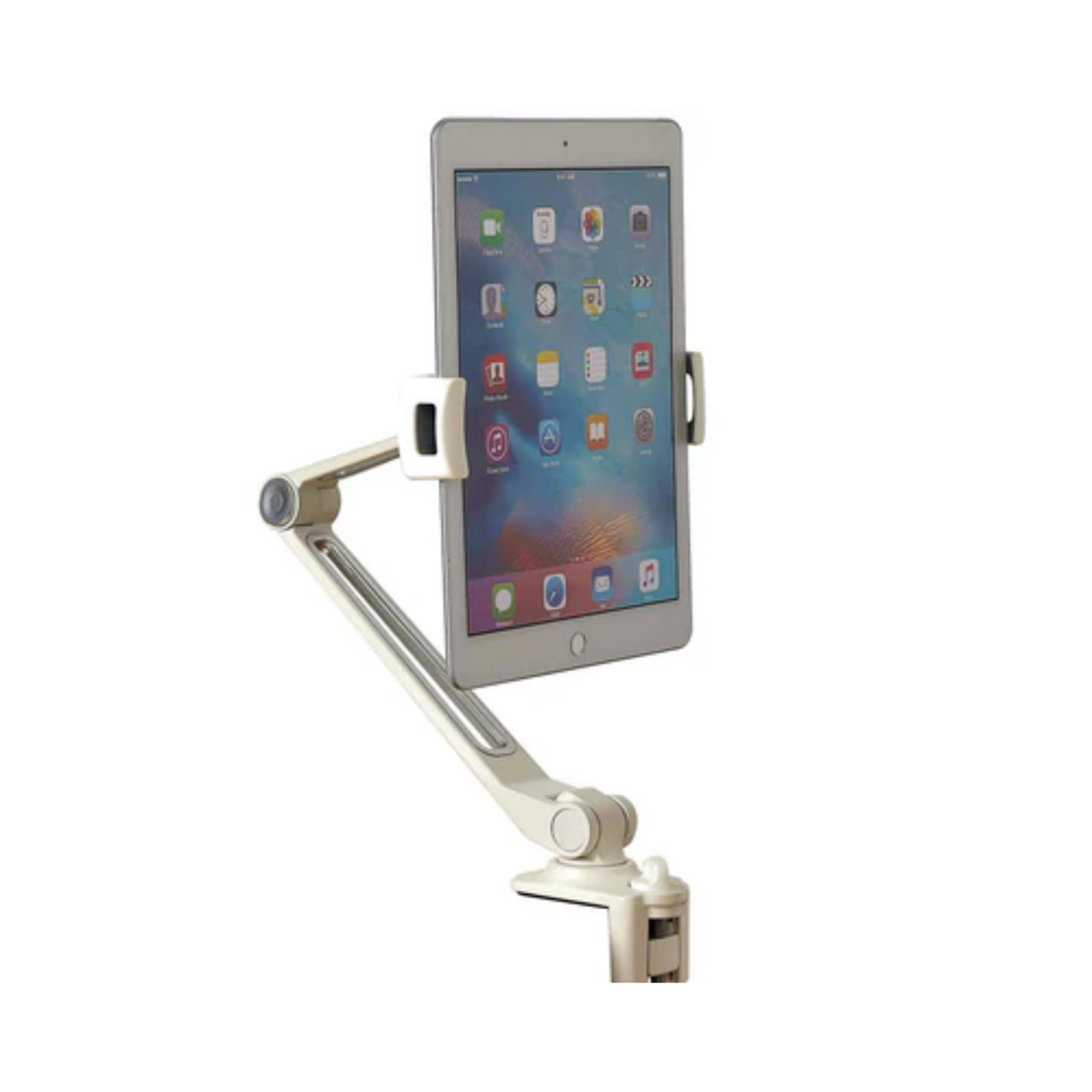 Smartphone Tablet & Holder White Desktop Clamp
