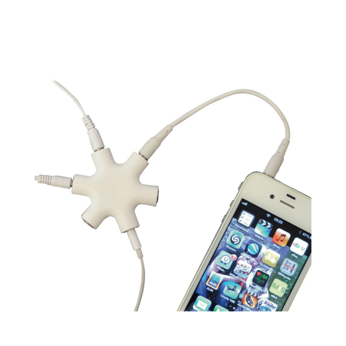 5 Way Stereo Headphone Splitter