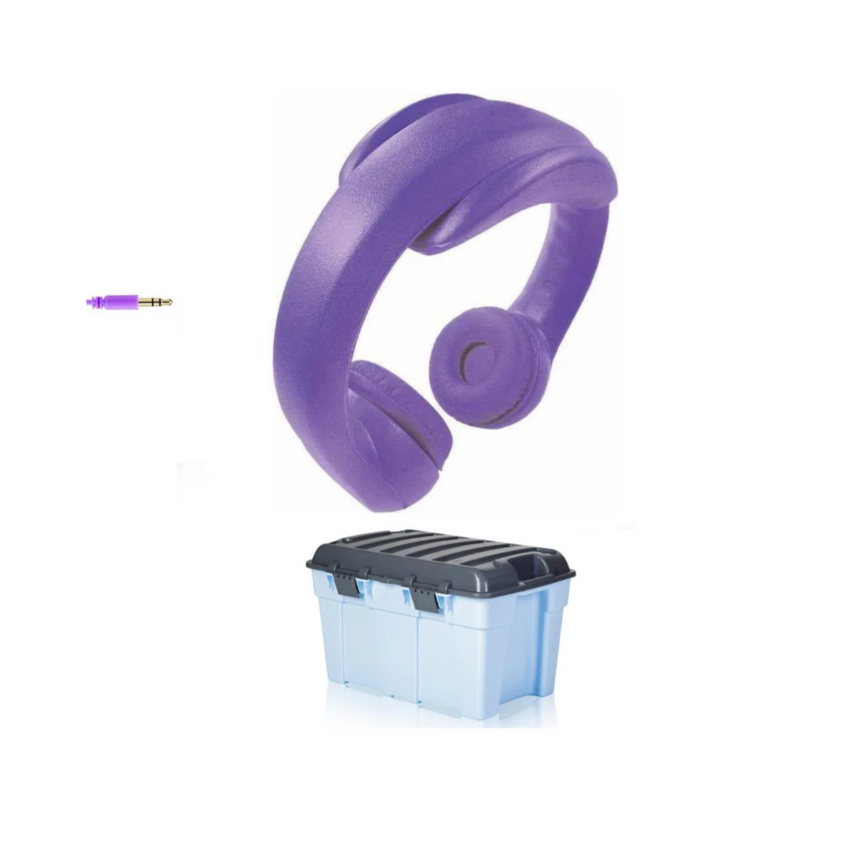 Classroom Headphone Set (24 Almost Unbreakable, 4 Pole Purple)