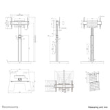 Neomounts FL45S-825BL1 MOVE TV Floor Stand 37-75"