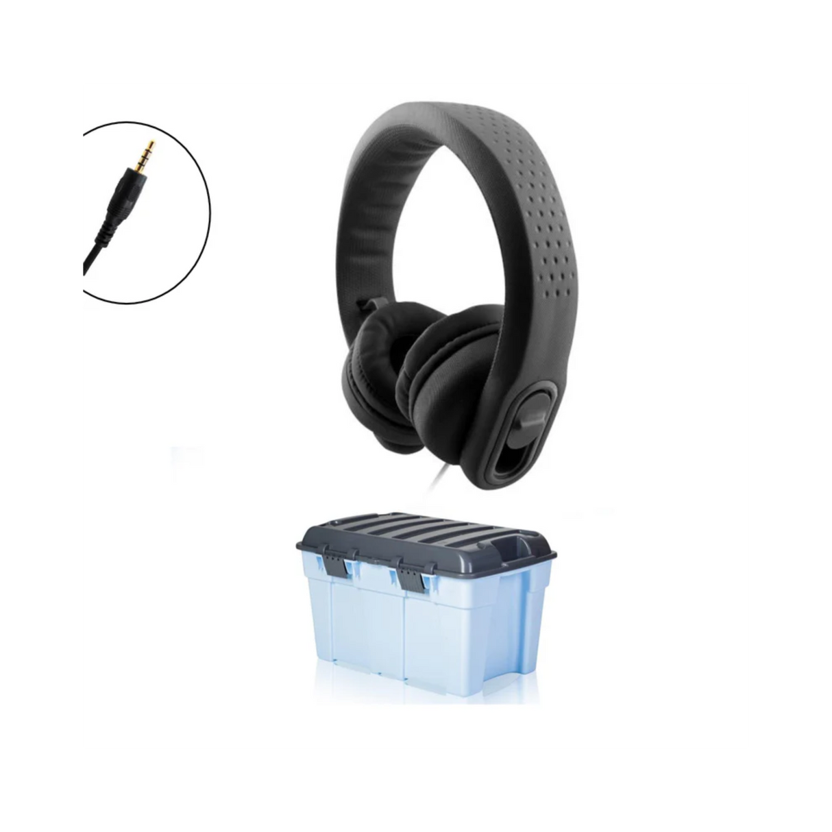 Classroom Headphone Set (32 Almost Unbreakable, 4 Pole Black)