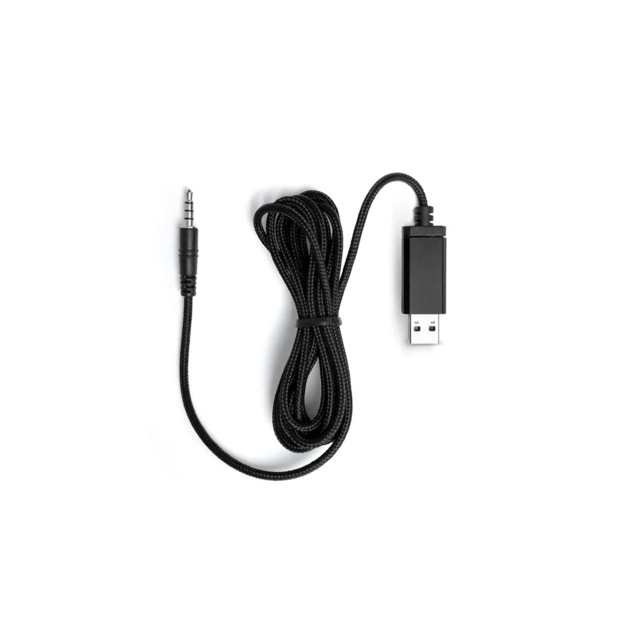 1.8m Braided Black Audio Cable with USB2 connector