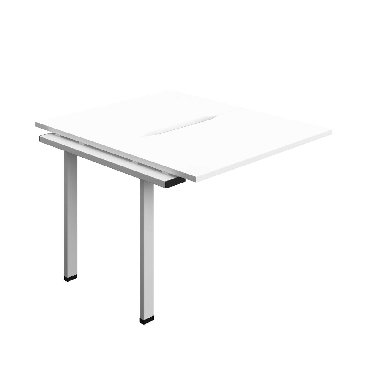 Synergy Bench Extension with Cut Out: 2 Person  : 1000 | 600 | White/Silver