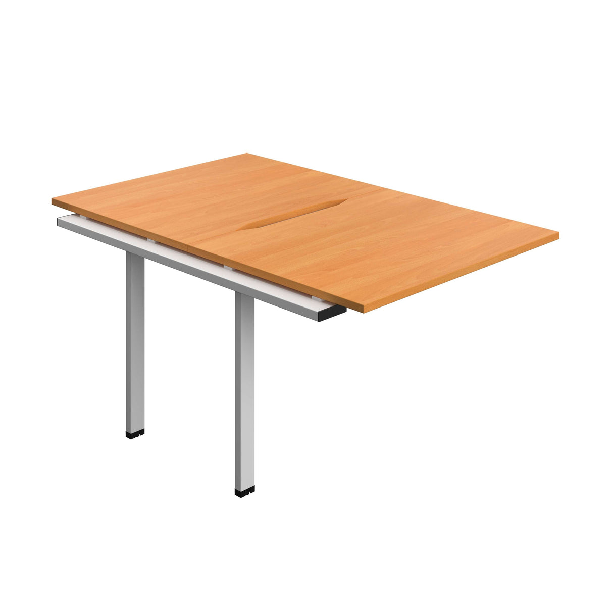 Synergy Bench Extension with Cut Out: 2 Person  : 1000 | 800 | Beech/Silver