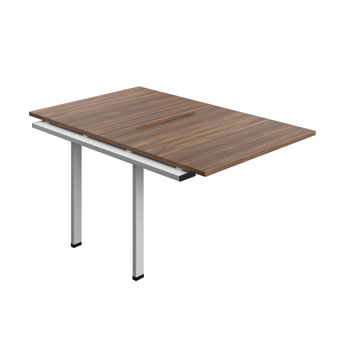Synergy Bench Extension with Cut Out: 2 Person  : 1000 | 800 | Dark Walnut/Silver