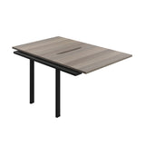 Synergy Bench Extension with Cut Out: 2 Person  : 1000 | 800 | Grey Oak/Black