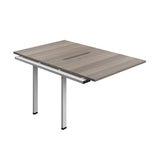 Synergy Bench Extension with Cut Out: 2 Person  : 1000 | 800 | Grey Oak/Silver