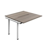 Synergy Bench Extension with Cut Out: 2 Person  : 1200 | 600 | Grey Oak/White