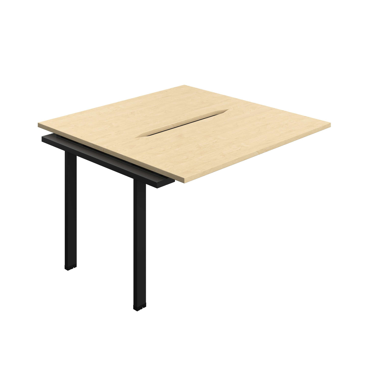 Synergy Bench Extension with Cut Out: 2 Person  : 1200 | 600 | Maple/Black