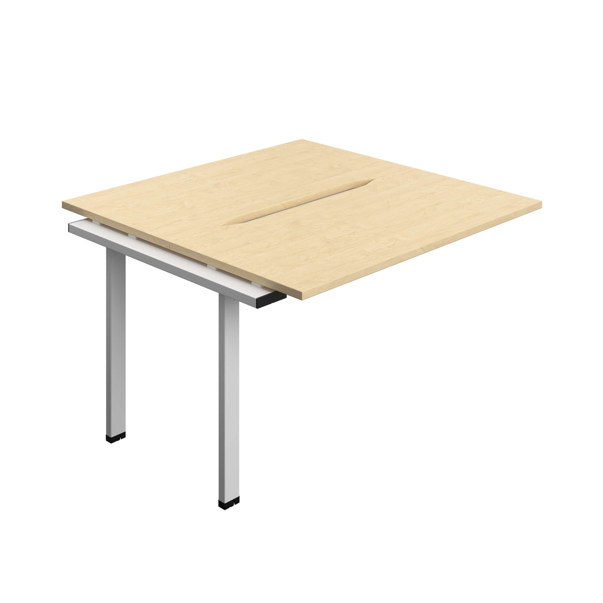 Synergy Bench Extension with Cut Out: 2 Person  : 1200 | 600 | Maple/Silver