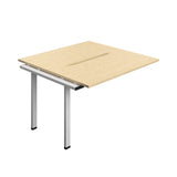 Synergy Bench Extension with Cut Out: 2 Person  : 1200 | 600 | Maple/Silver