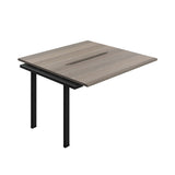 Synergy Bench Extension with Cut Out: 2 Person  : 1200 | 700 | Grey Oak/Black